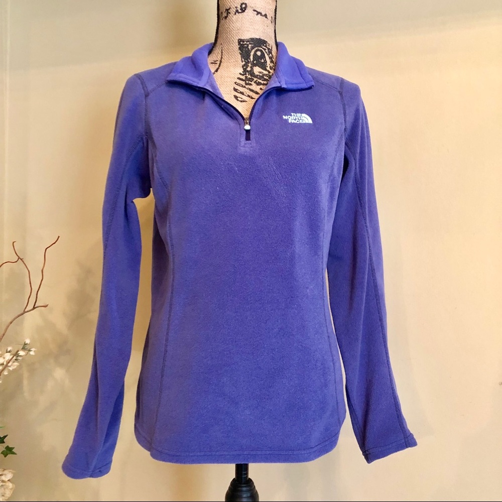 ~The North Face~ purple quarter zip fleece